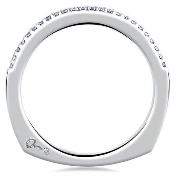 A.Jaffe 18k White Gold and Diamond Band - Picture 2 of 9